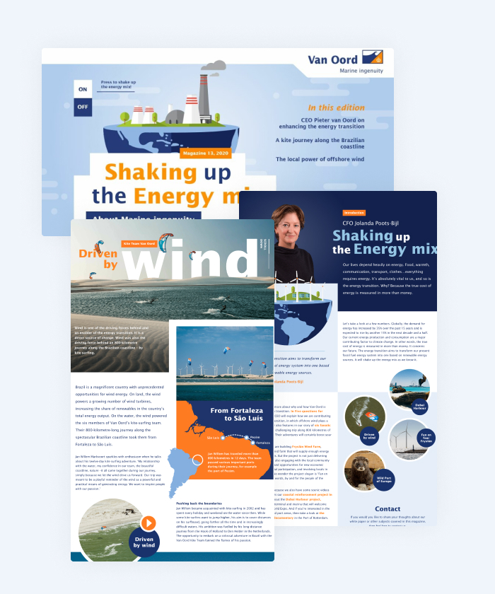 This online magazine contains an interactive cover and a combination of animations and effects throughout to make it more engaging.