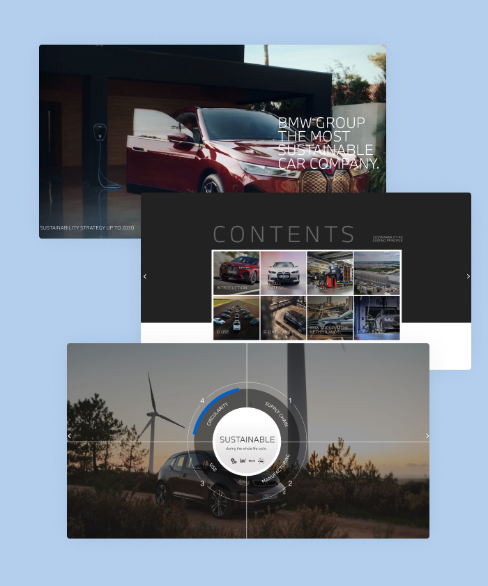 This digital presentation brings all of the available information together into an interactive experience to increase readability and boost engagement.