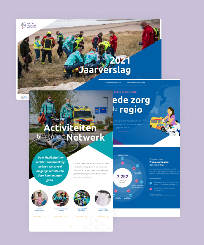 Every year, the NAZW publishes an interactive annual report full of infographics, in which they share the activities carried out by the network for the assigned (statutory) tasks.
