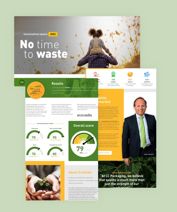 In this interactive sustainability report, LC Packaging shares its achievements and goals on sustainability in 2022.