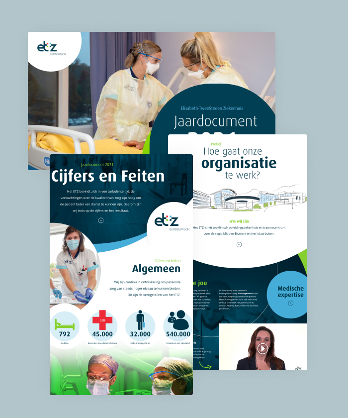 In their interactive year report, ETZ combines mouse movement effects, custom animations and interactions to share their results in 2021.