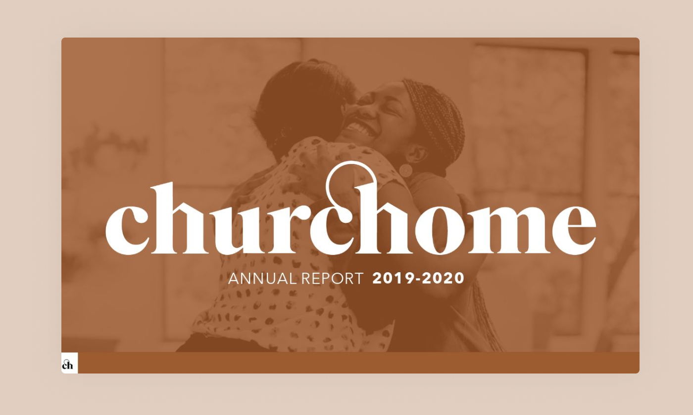 In their online annual report, Churchome uses interactive infographics & charts to display their results and achievements in 2021.