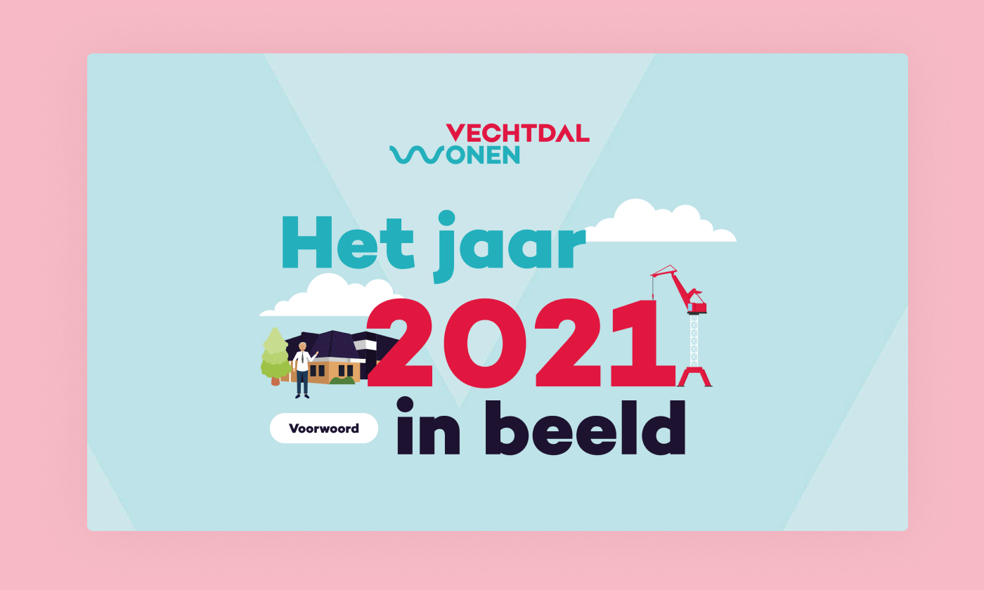 In their interactive annual report, Vechtdal Wonen displays their results using custom infographics and repeating animations to bring an engaging experience to their audience.