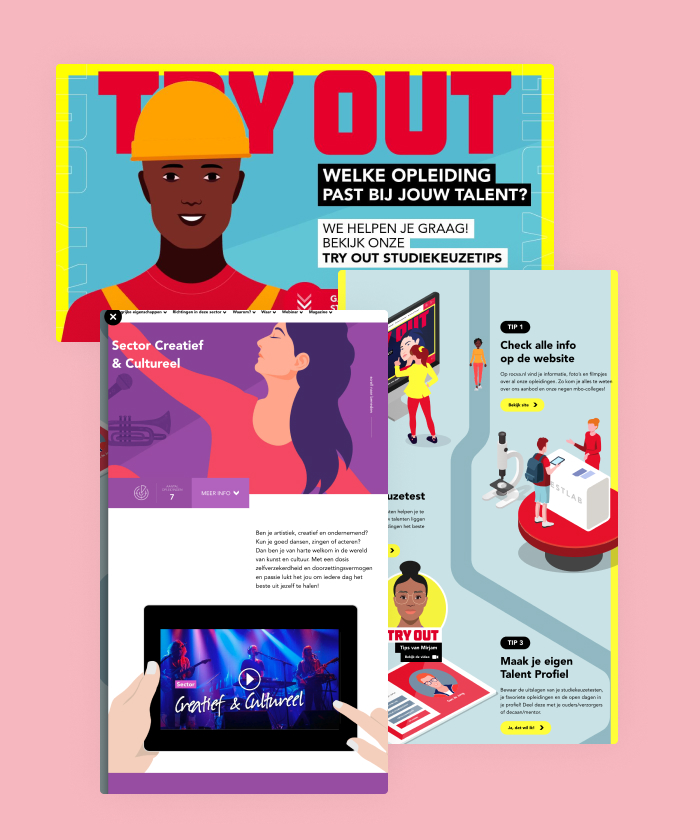 This interactive brochure takes students on a journey to help them choose a study that suits their talents.