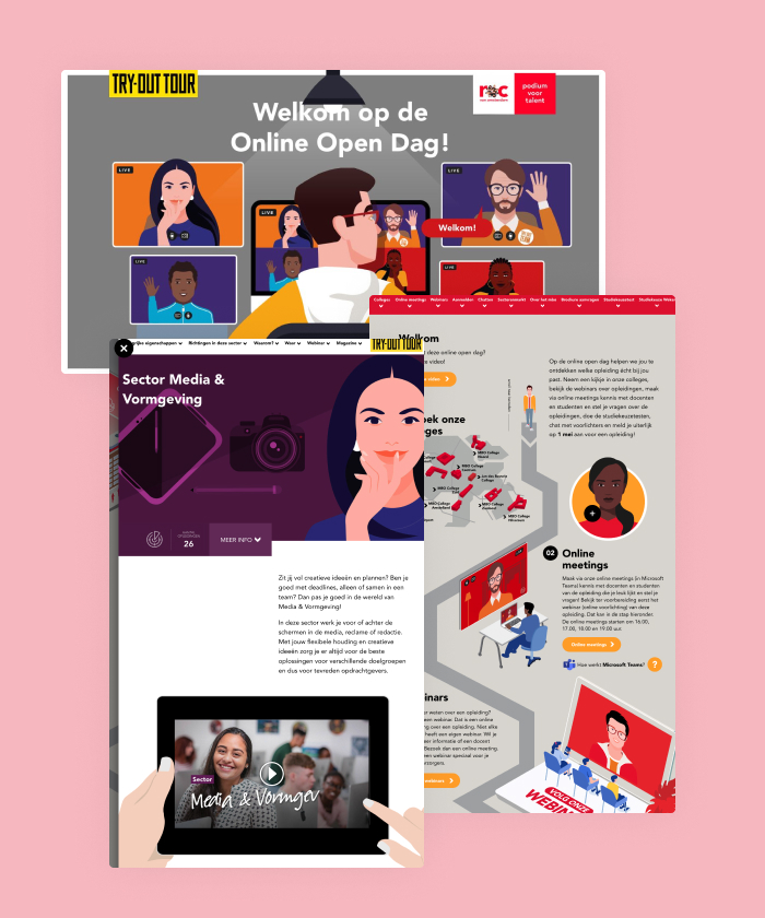 In this online open day, ROC van Amsterdam provides its students with a virtual walktrough of the college and its education offerings.