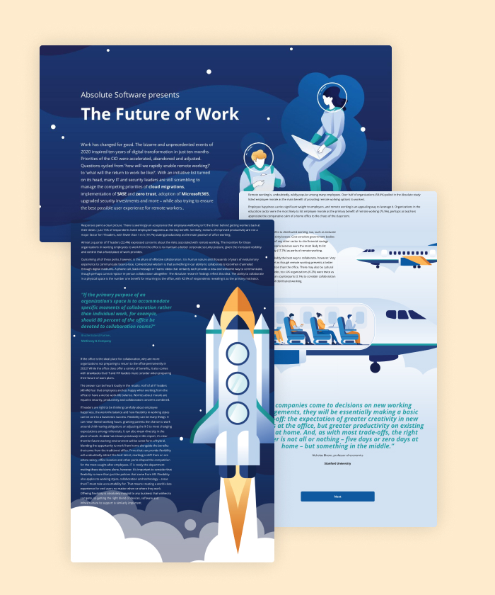 This digital white paper guides the audience through the impact of COVID on the working environment and how organisations can tackle the security challenges of today.
