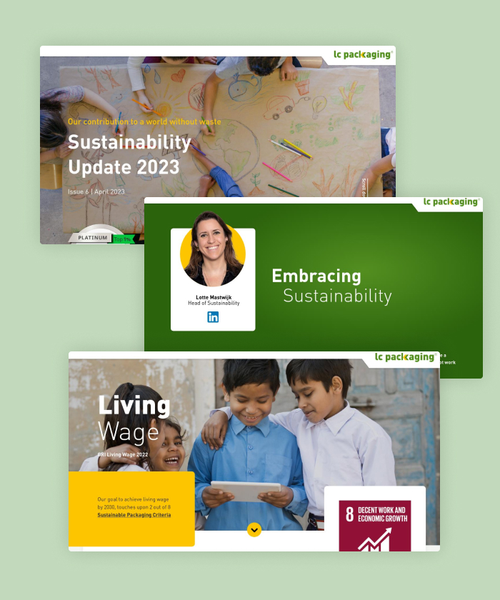 This Sustainability Update 2023 not only celebrates LC Packaging's accomplishments, but also sets the stage for their future goals towards 2030.
