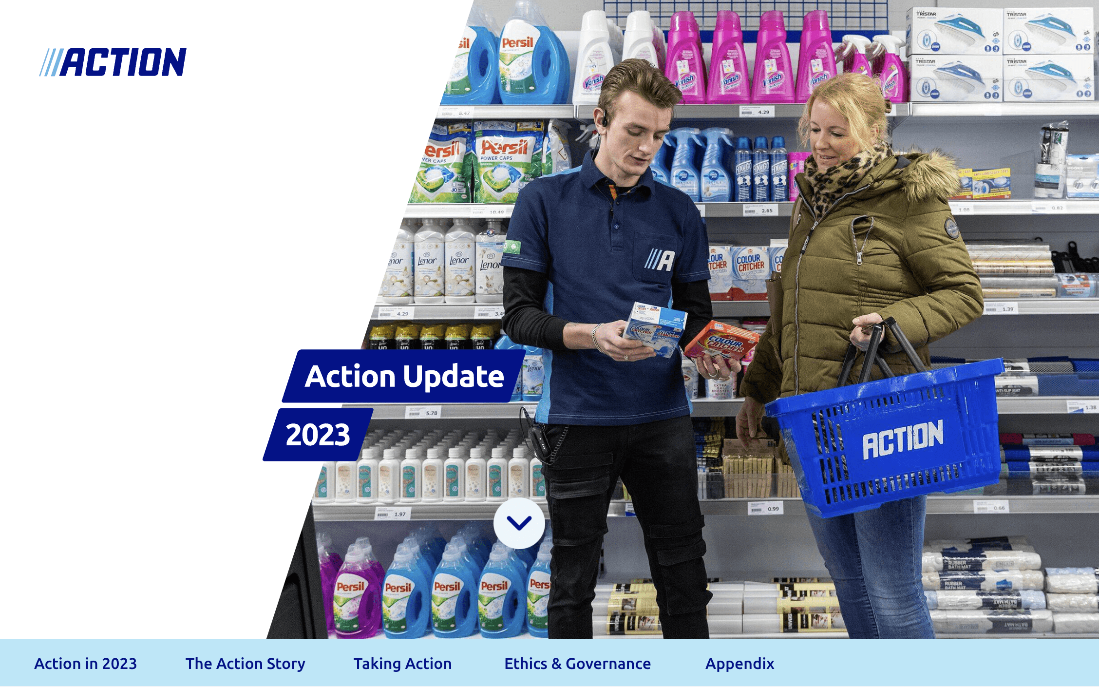 Cover of Action's interactive annual report