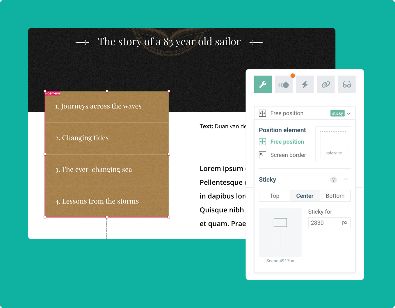 Screenshot of the Maglr UI with new sticky options