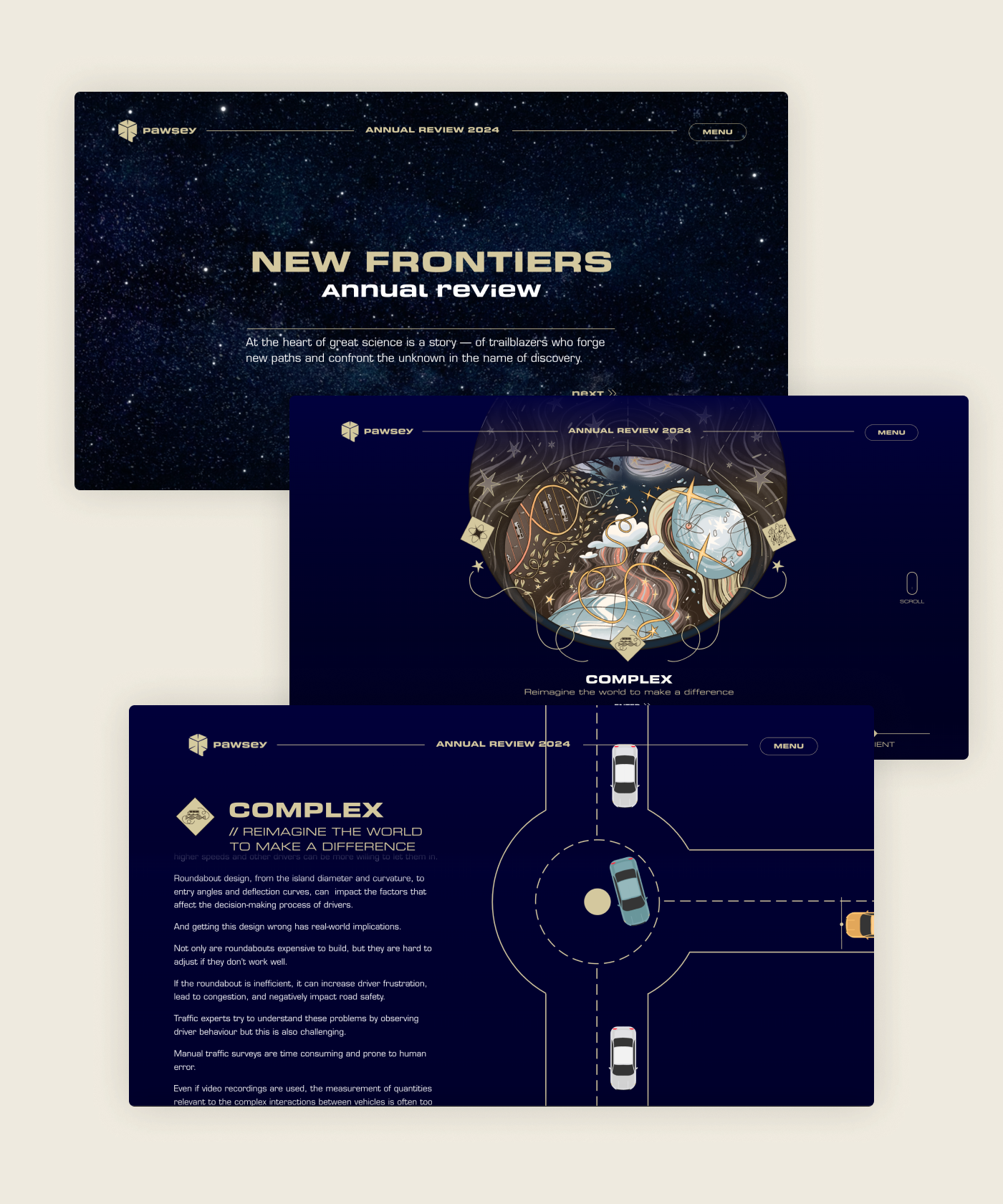 An interactive annual report created by Pawsey featuring last year's highlights and delving deeper into collaborations and the science behind what they do as an organisation.